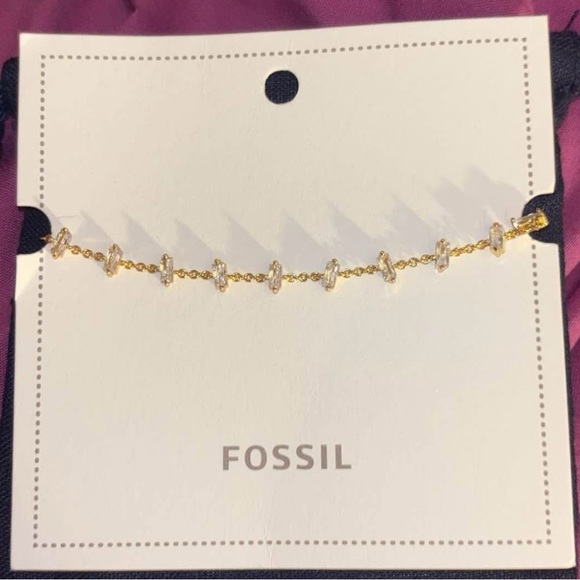 Fossil Gold and White Bracelet Minimalist Design - Picture 1 of 1